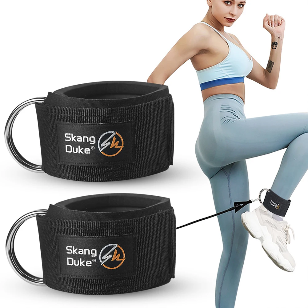 Leg Training Tie Belt Breathable D-ring Buttocks Exercises Foot Strap Adjustable Sweat Resistant 1/2pcs Men Women Gym Equipment