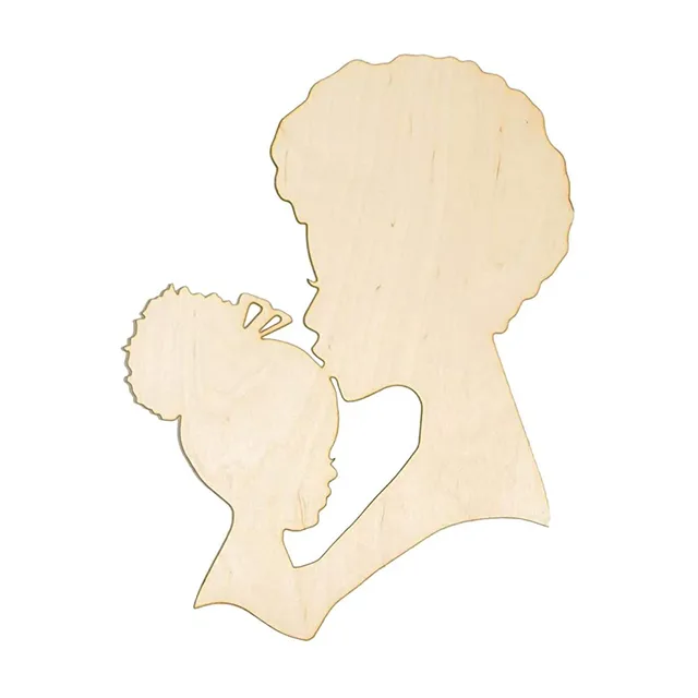 Sablon Medál Ajándékok Gyerekek Játék Rajz Többfunkció A Bejárati Ajtóhoz Fa Kézműves Nappali Barkácsolás Nő Fej Alakú Graffiti - Image 3