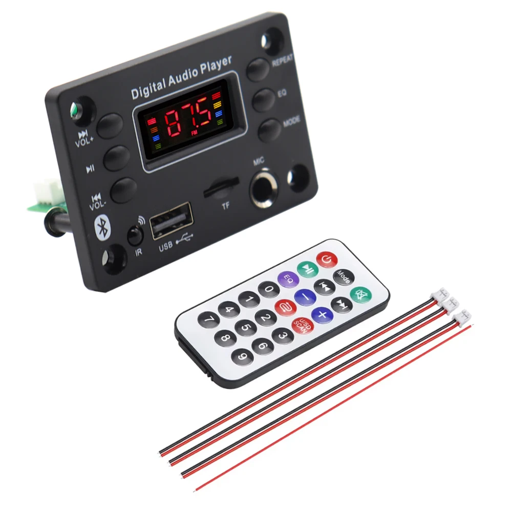 Bluetooth 5.0 DC 7.4V MP3 WAV APE Decoder Board 20W Scheda Amplificatore Car Audio Lettore Musicale Fai Da Te Modulo Radio FM