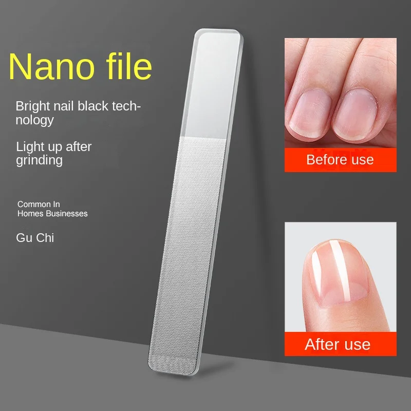 Nano Glass Nail Files Professional Sanding Polishing Files Transparent