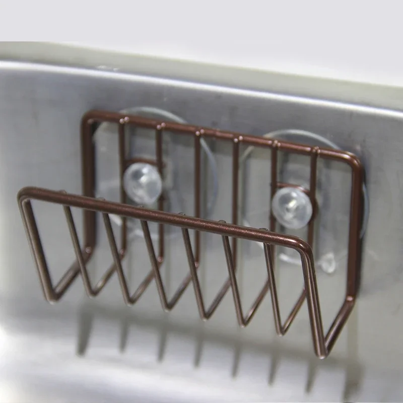 Sink Sponge Rack Drain Storage Shelf Stainless Steel Kitchen Wire Ball Rag Organizer Holder Kitchen Storage Rack 4