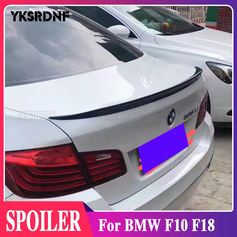 

For BMW F10 F18 Spoiler ABS Material Car Rear Wing Primer Color Rear Spoiler for BMW M5 520i 528i 535i 530i 525i F10 F18 Spoiler