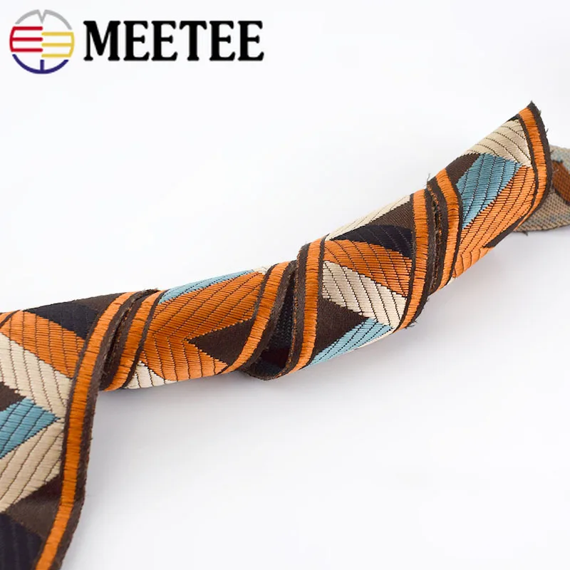 2Meters 9/3.5cm Polyester Cotton Embroidered Webbing for Bag Straps Women Collar Lace Ribbons Trims Curtain Garment Accessories