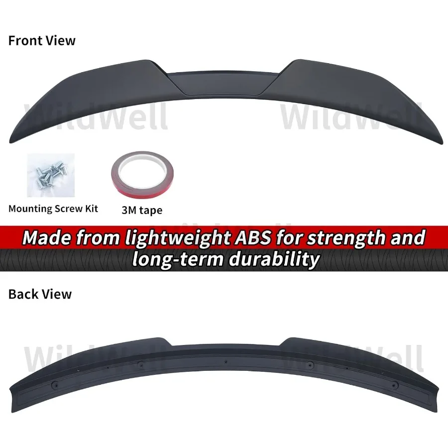 Rear Trunk Spoiler for 20112023 Chrysler 300 300C 300S Touring Limited Highkick Duckbill Style Wing with ABS Material in Matte