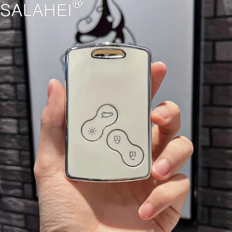 TPU Car Key Case Cover Key Bag Holder For Renault Duster Captur Clio