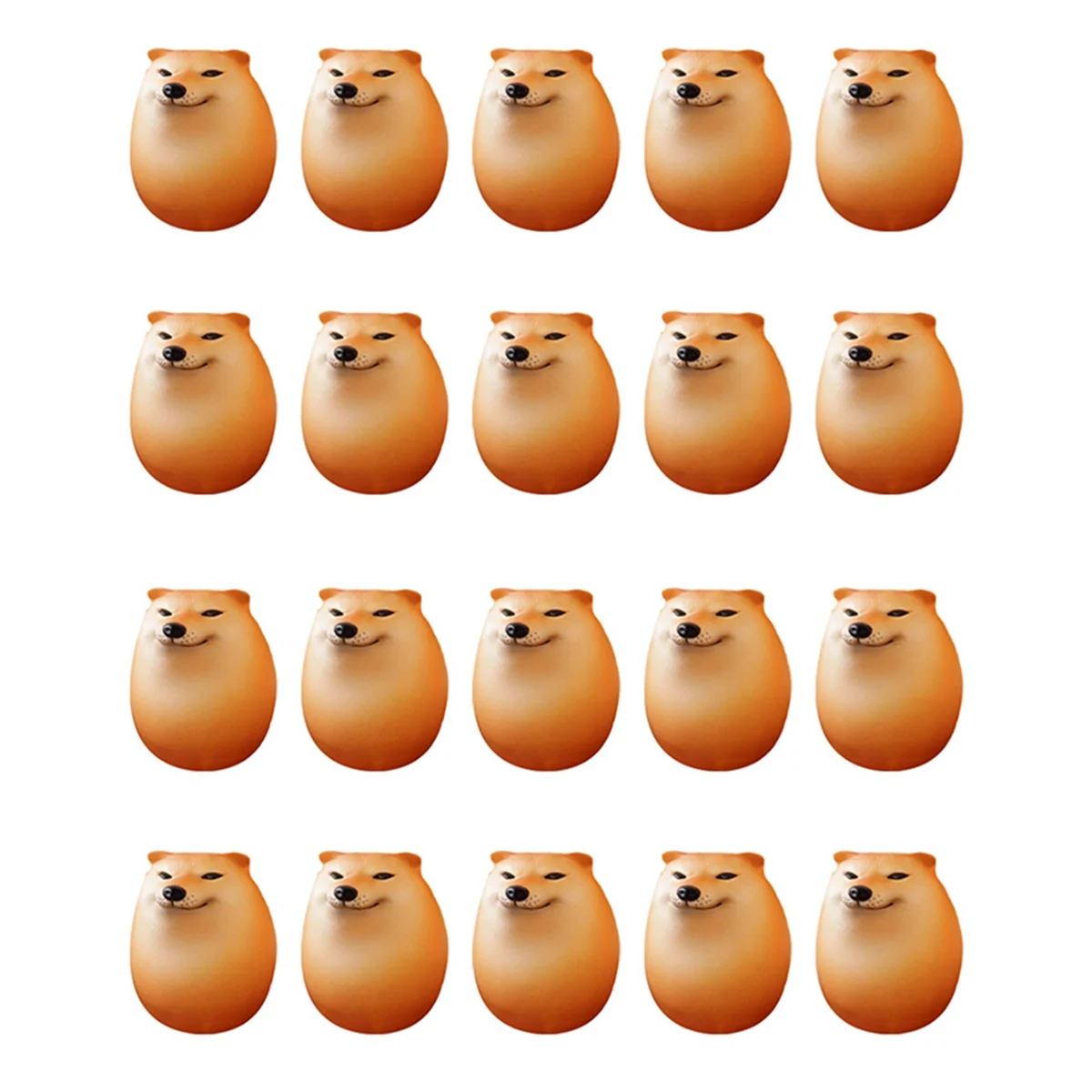 BAAU 20x Egg Dog Shiba Inu Realistic Egg Shape Desk Decor Dog & Union Decoration for Home Offices Fun Christmas Gifts