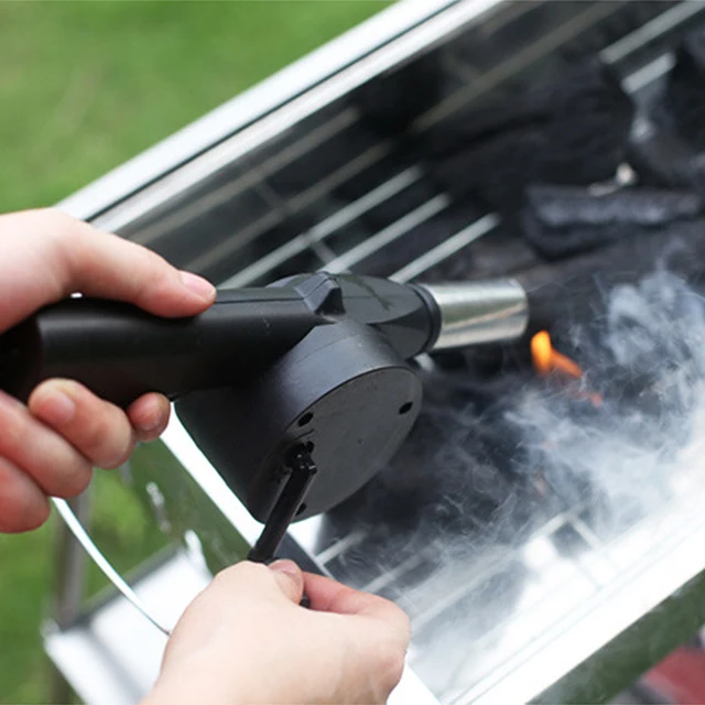 Kültéri Főzés Bbq Ventilátor Légfúvó Kézi Fúvó Háztartási Hordozható Barbecue Piknik Kempinghez Főző Szerszámhoz