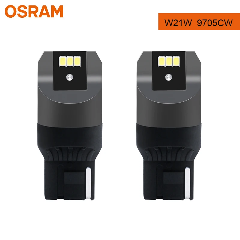 OSRAM LEDriving PREMIUM W21W W21/5W LED Signal Light 360 Degrees White Red  T20 7440 7443 Auto Brake Position Reverse Lamp, Pair