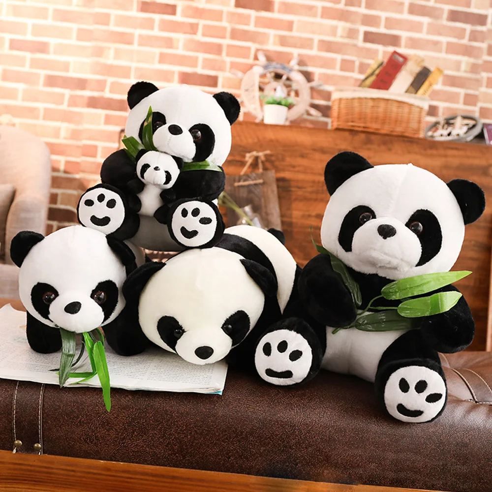 Boneca de pelúcia Kawaii Panda - Bonecas de panda fofinhos macios |  Brinquedos de pelúcia Aconchegante Panda, Kawaii Home Ornamento Prateleira  Interna