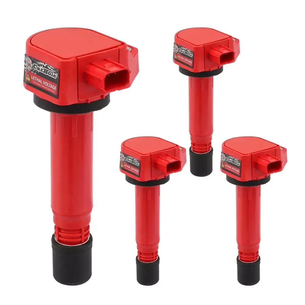 OEM Performance Set of 4 UF582 Ignition Coils & Double Iridium Spark Plug Fits for