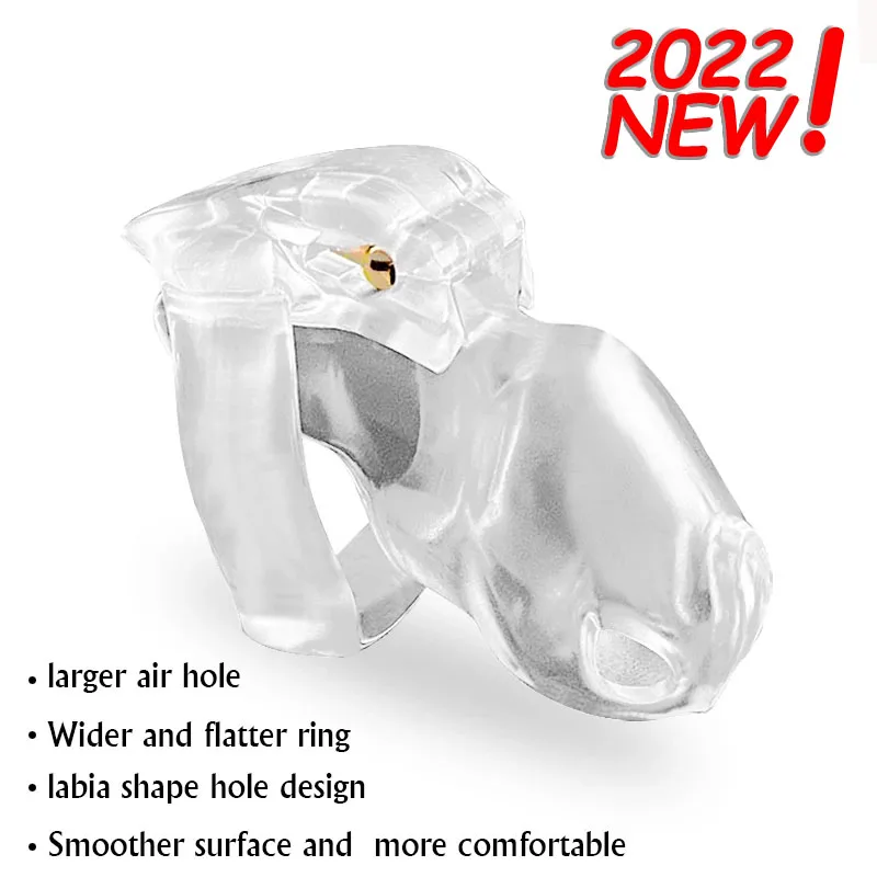 New Male Resin Chastity Device HT-V4 Cock Cage Penis Ring With 4 Cock Rings Bondage Belt Fetish Adult Sex Toys Men Penis Slave.