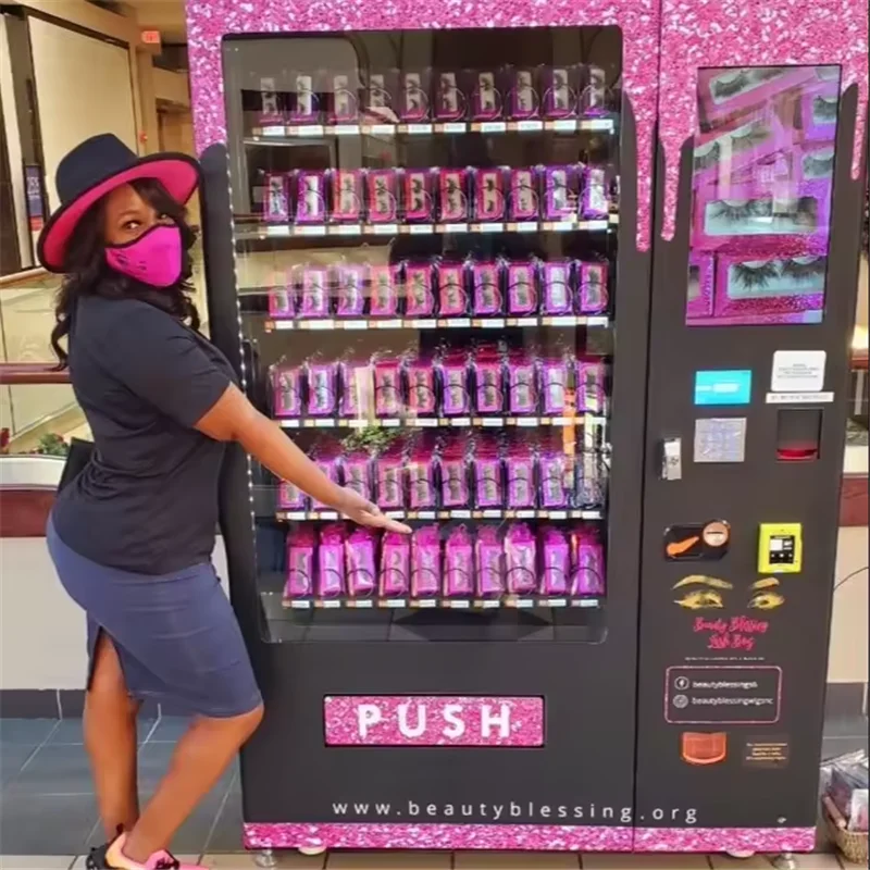 2024 Usa Custom Sticker Smart Vending Machines for Eyelash Nail Hair Cosmetics Lash Vending Machine Beauty Book Vendor for Sale foreign language book красавица и чудовище beauty and the beast на англ языке