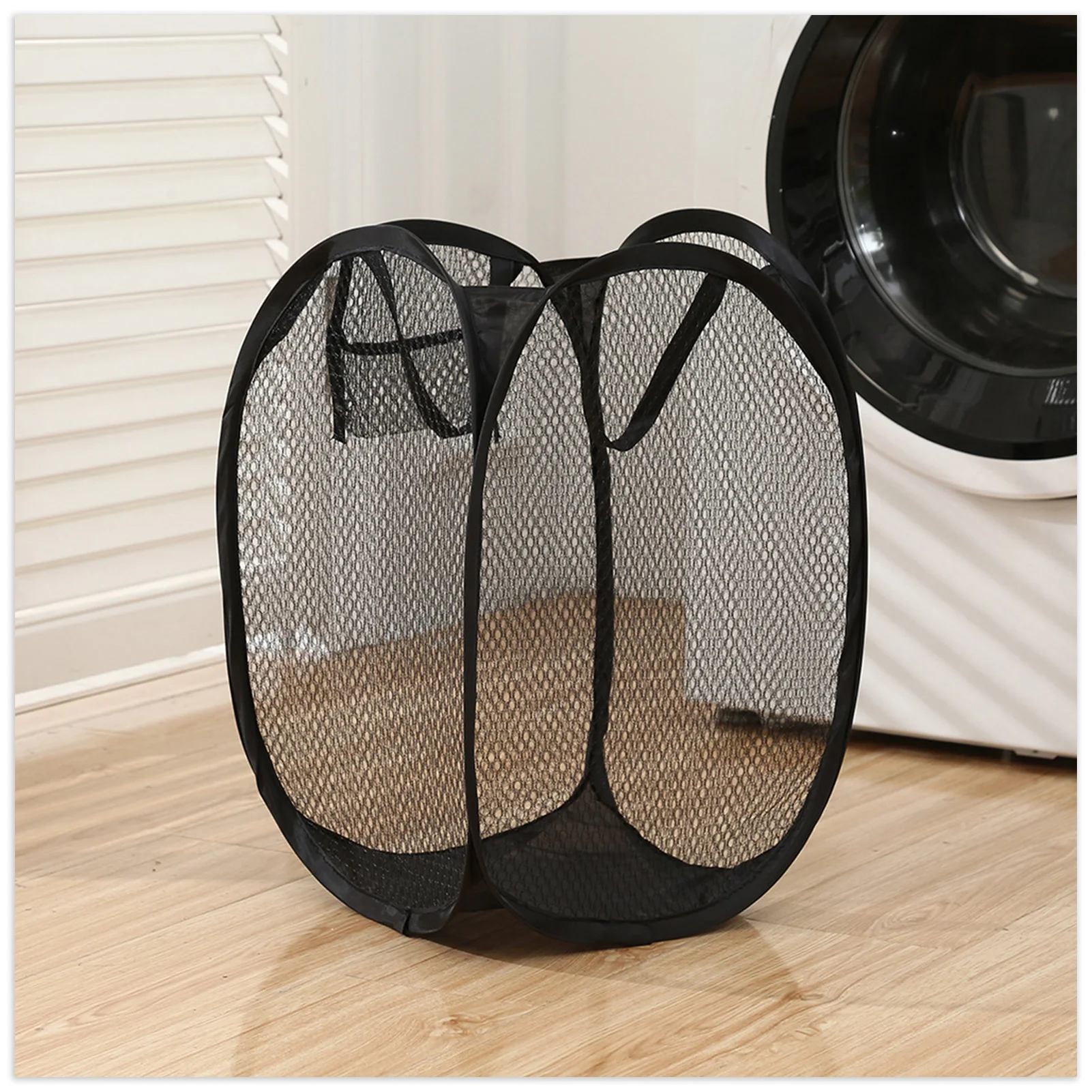 Collapsible Mesh Laundry Basket Convenient to Use Versatile Dirty Clothes Basket Suitable for Dorms Hotels Traveling
