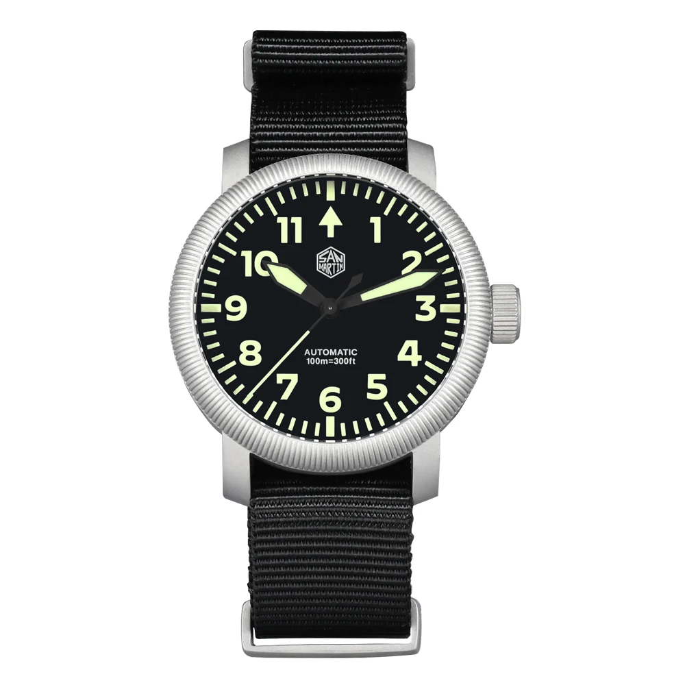 ตัวเลือกสินค้า นาฬิกาแฟชั่นเรียบหรู San Martin 40 มม. รุ่น Retro PILOT YN55