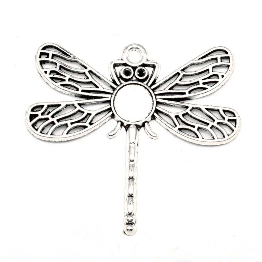 

Подвеска в виде стрекозы для ювелирных изделий, Фурнитура для бижутерии «сделай сам», трендовые украшения 42x46 мм, 5 шт., античное серебряное покрытие