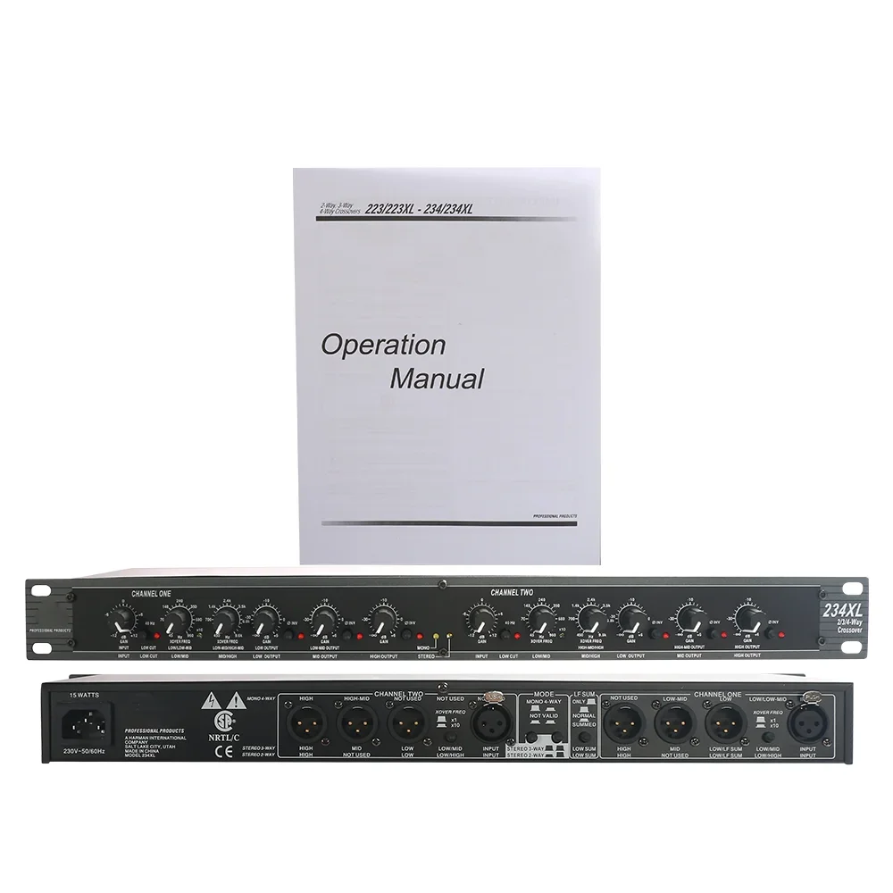 

Профессиональное звуковое периферийное оборудование dbx234 dbx 234XL dbx 234, стерео, 2/3 каналов, моно, 4-сторонний, 234XL, электронный кроссовер и XLR