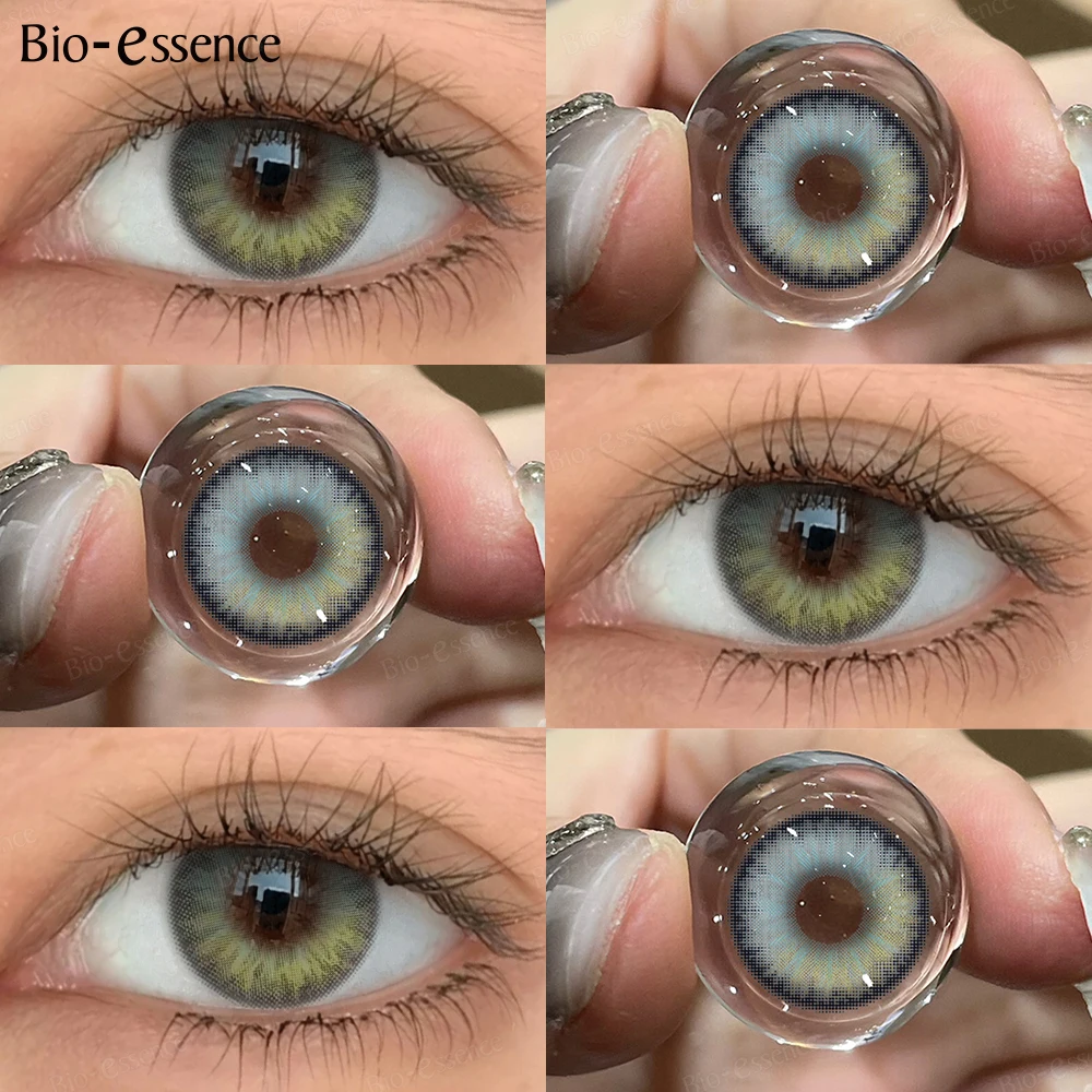 Bio-Essence Radiant Blue Contact Lenses - Enhance Your Natural Eye Color with Stunning Hues