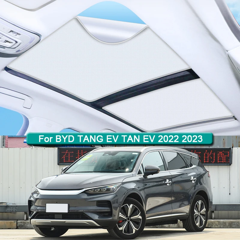 

Roof Sunshade For BYD TANG EV TAN EV 2022 2023 2024 Car Electrostatic Adsorption Sunroof Sunshade Skylight Blind Shading Sticker