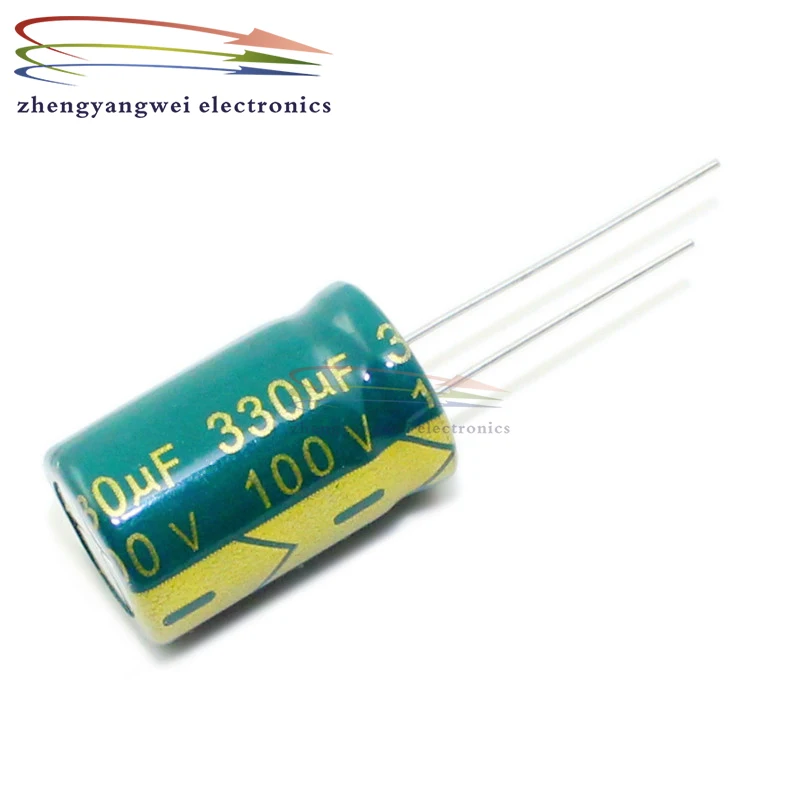 10pcs 13x21mm 100v 220uf 100v 330uf 400v 22uf green High frequency low resistance Electrolytic Capacitor
