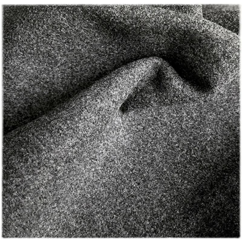 

Dark Gray Nordic Style Woolen Small Thick Woolen Fabric Coat and Trench Coat Coat High-End Clothing Designer Fabric