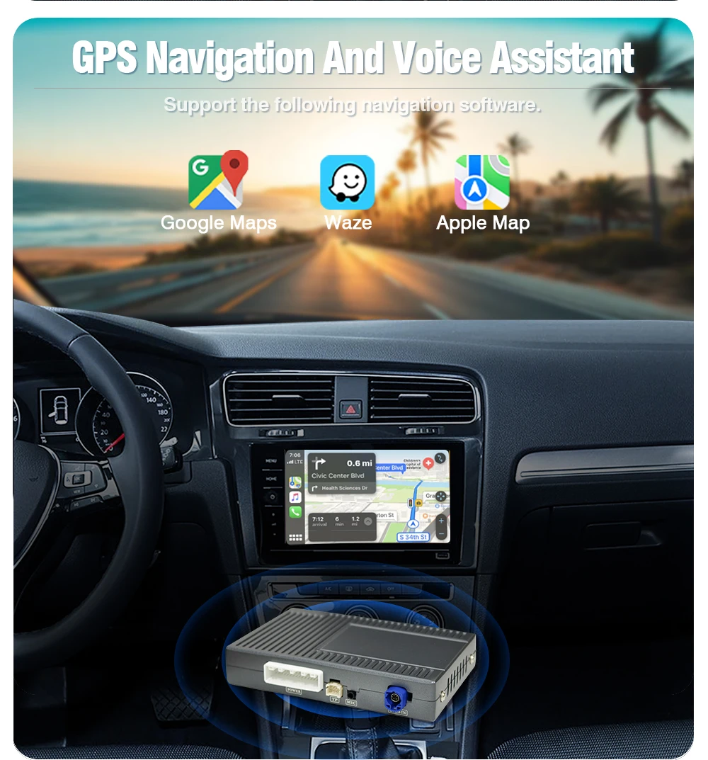 AUTOTOP Wireless CarPlay Android Auto für VW Skoda Seat Polo Tiguan Atlas Teramont Passat TouranT-Cross 8 & 9,2 Zoll MIB2.5 MIB3 – Detail 9