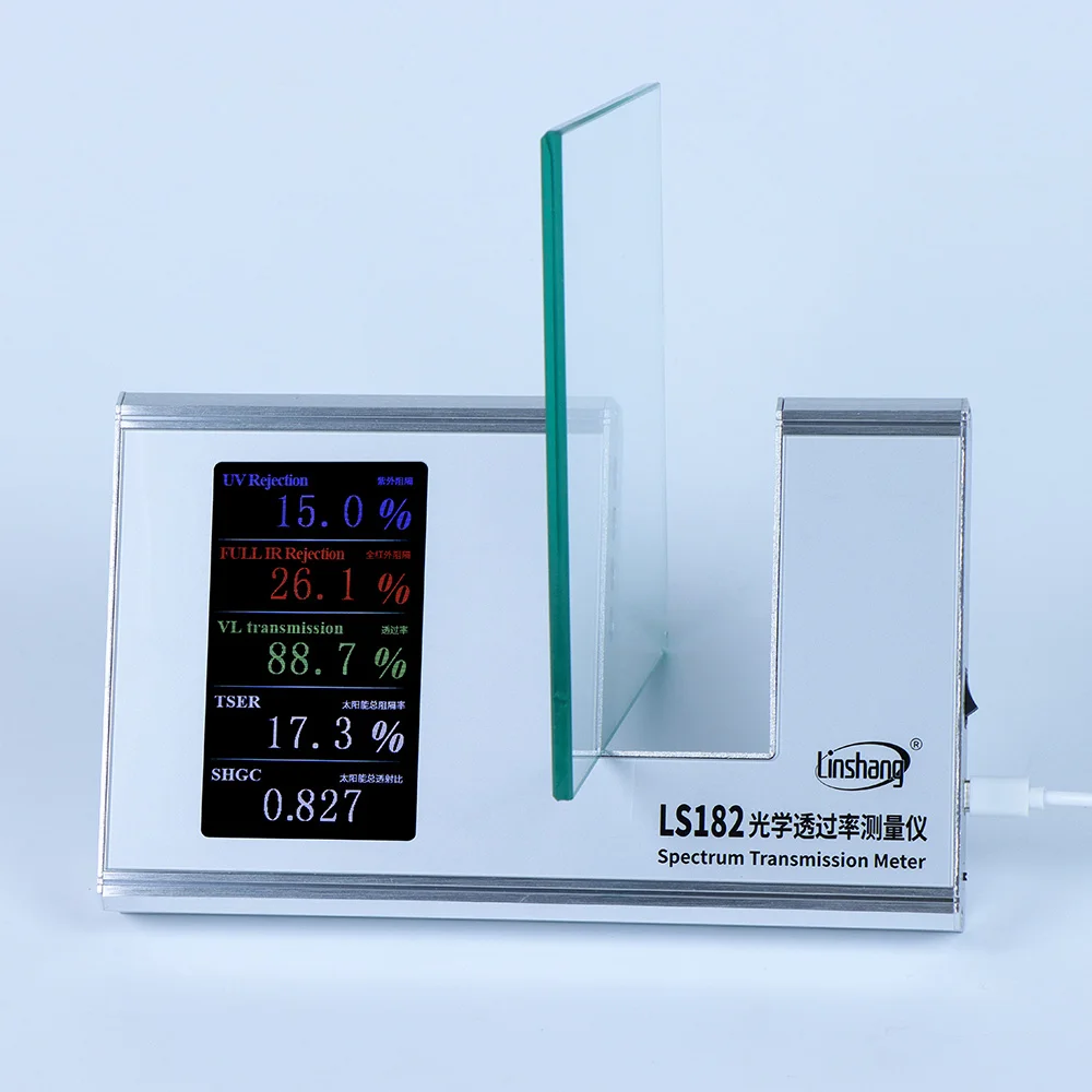 Light Transmittance Meter LS182 Solar Film High Precision Transmission Meter 365nm UVT 940nm IRT and VLT SHGC Simple Operation