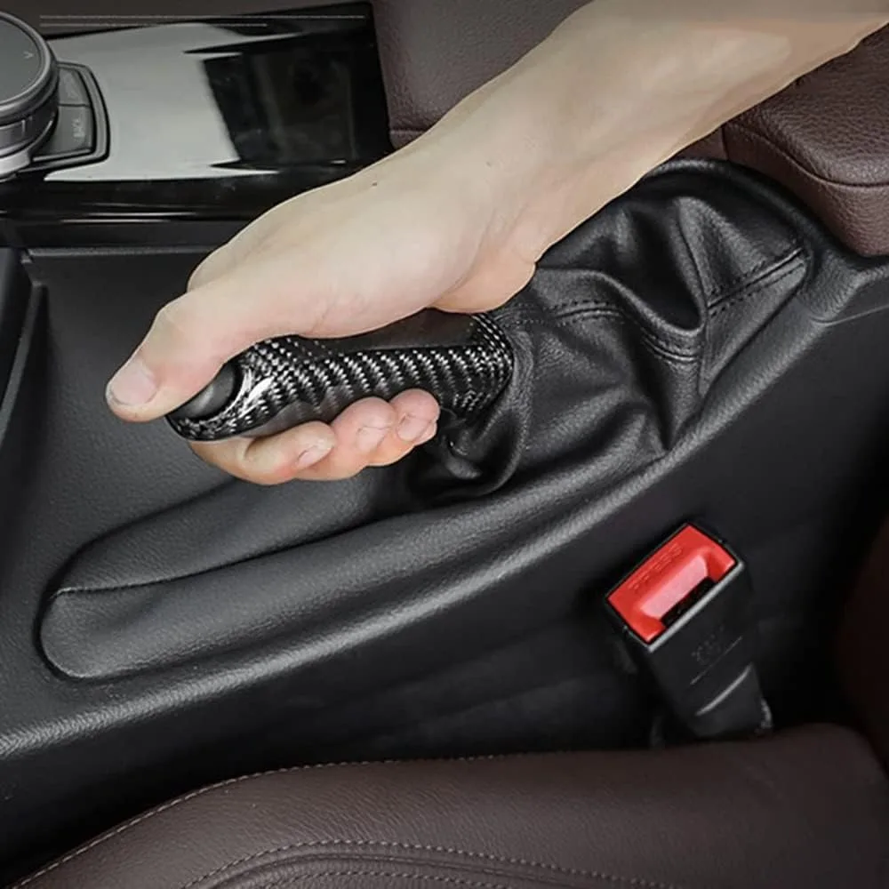 Car Handbrake Brake Handle Cover Carbon Fiber Pattern For BMW 1 2 3 4 5 6 7 Series E90 E92 E60 F30 E31 E35 F34 F10 F20 F80
