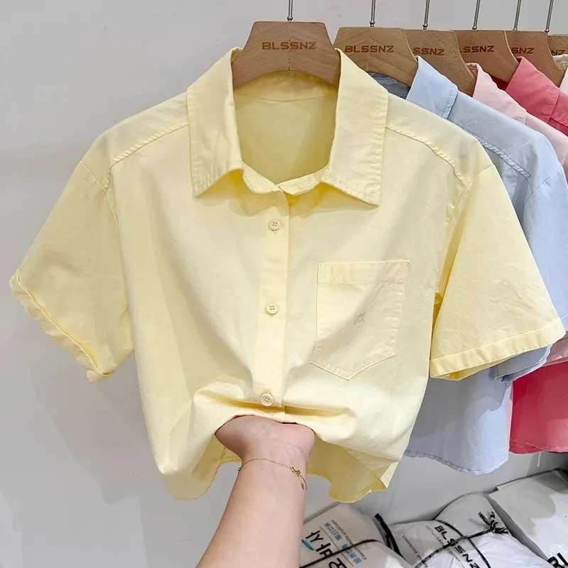 Chemise loose fit col boutonné manches avec revers manches longues blanc en lin Juno Only | 3 SUISSES
