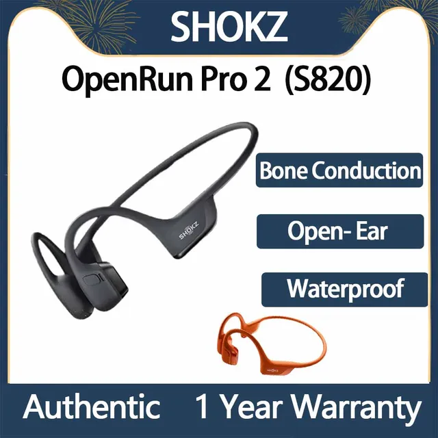 イヤホン 0823 SHOKZ OPENRUN PRO 2 S820 SHOKZ OpenRun Pro 2 Bluetooth Wireless Headphones Black S820-ST-BK
