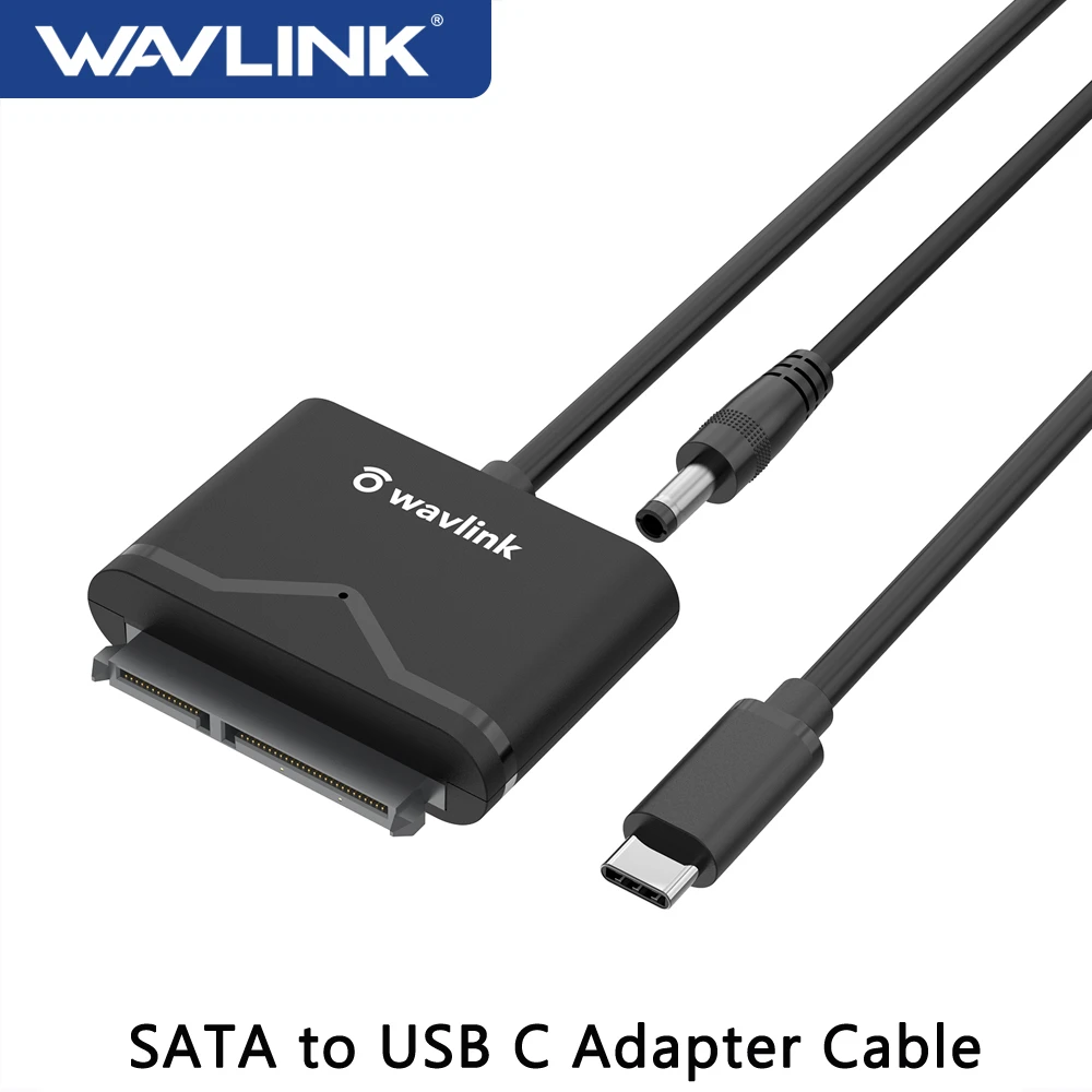 Wavlink Adaptador USB C a SATA, conector de disco duro externo SATA III para SSD/HDD "y HDD de 3,5", transferencia de datos, Cable UASP USB3.0|Conectores y cables de ordenador| -