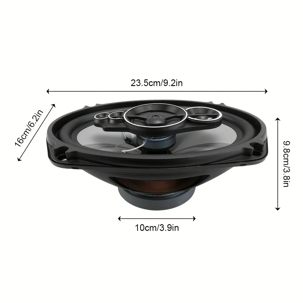 6X9 Inch 2400W 5 Way Car Audio High Fidelity Full Frequency Coaxial Speaker Tweeter Truck Vehicle Modified Woofer 2PCS 2X1200W