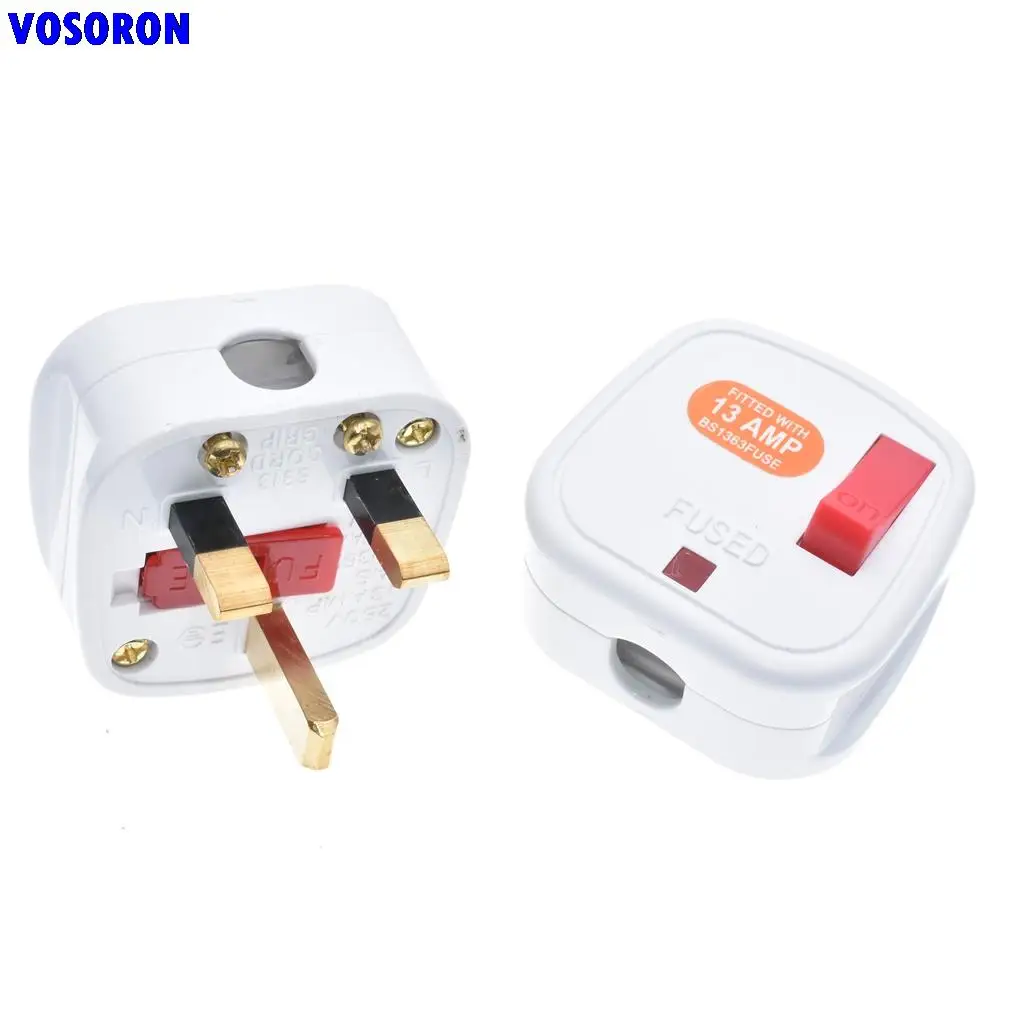 UK-3-Pin-Plug-Adapter-With-ON-OFF-Switch-Power-Sockets-Rewireable ...