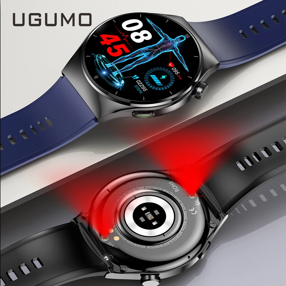 

Смарт-часы UGUMO 2024 для мужчин и женщин, водонепроницаемые, с Bluetooth
