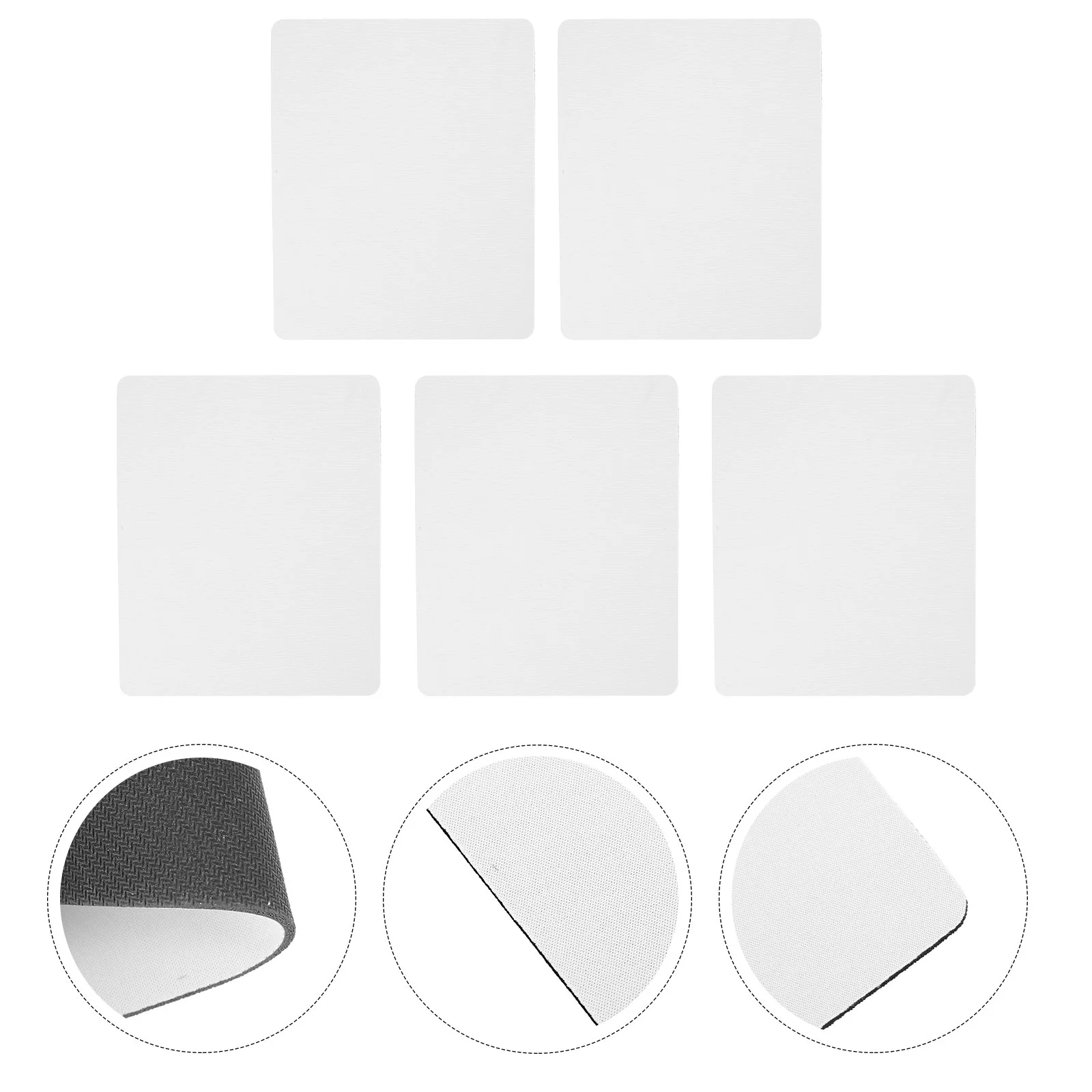 

5 Pcs Dye-sublimation Mouse Pad Blank Transfer 5pcs Package Pads Gaming Crafts for Office Mousepad Blanks Computer Desk