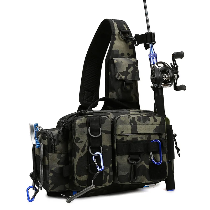 

Outdoor Multifunctional Waist Pack Fish Lures Gear Utility Storage Fishing Bag Fishing Tackle Bags Single Shoulder Crossbody Bag