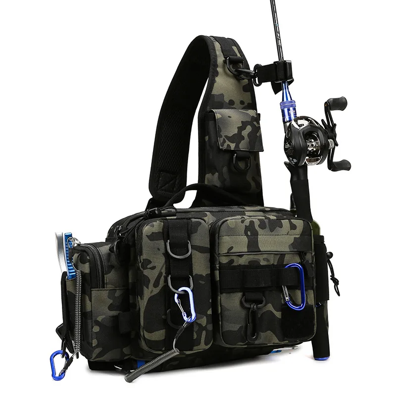 Outdoor Multifunctional Waist Pack Fish Lures Gear Utility Storage Fishing  Bag Fishing Tackle Bags Single Shoulder Crossbody Bag