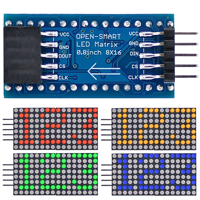 Modulo Display LED 7219 Per Arduino - Matrice Di Punti 8x8, Controllo Seriale, Fai-Da-Te - Foto 4
