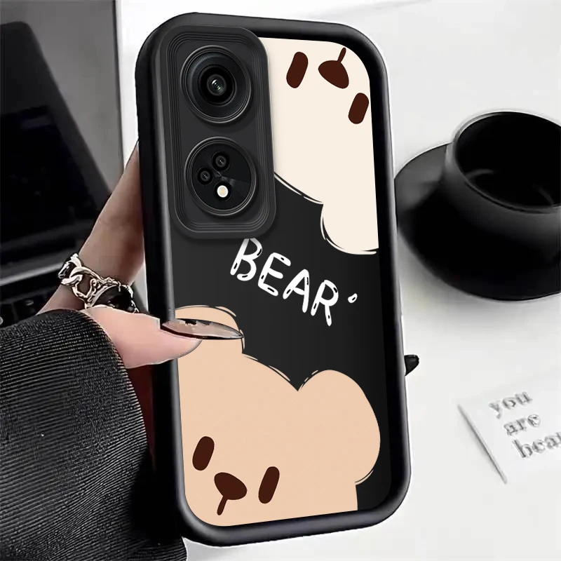 Adorable Bear Cat Silicone Phone Case - Stylish and Durable Protective Cover