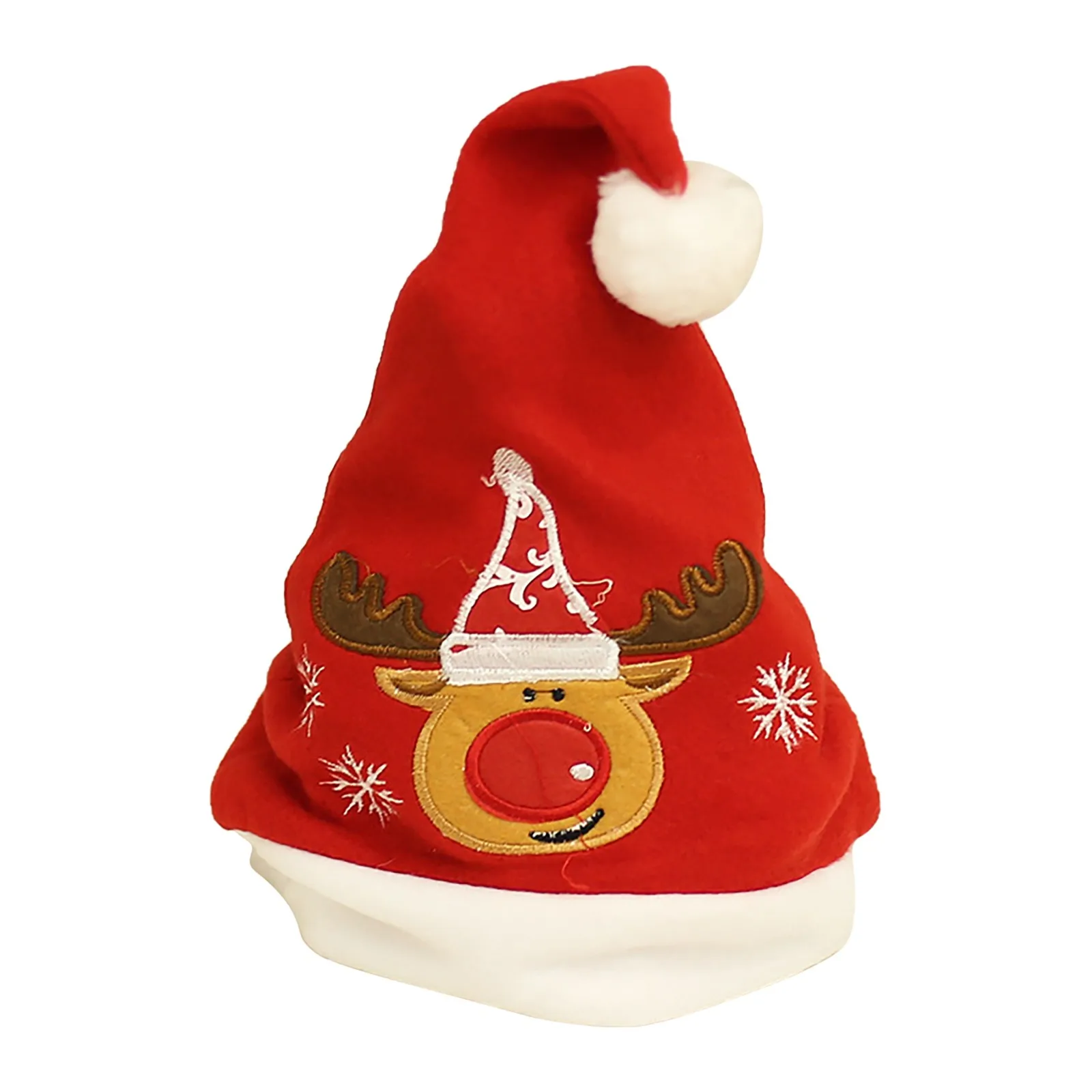 Christmas Gifts Old Man Adult Cap Machine Embroidered Snowflake Christmas Cap Tree Ornaments Navidad Xmas Decor