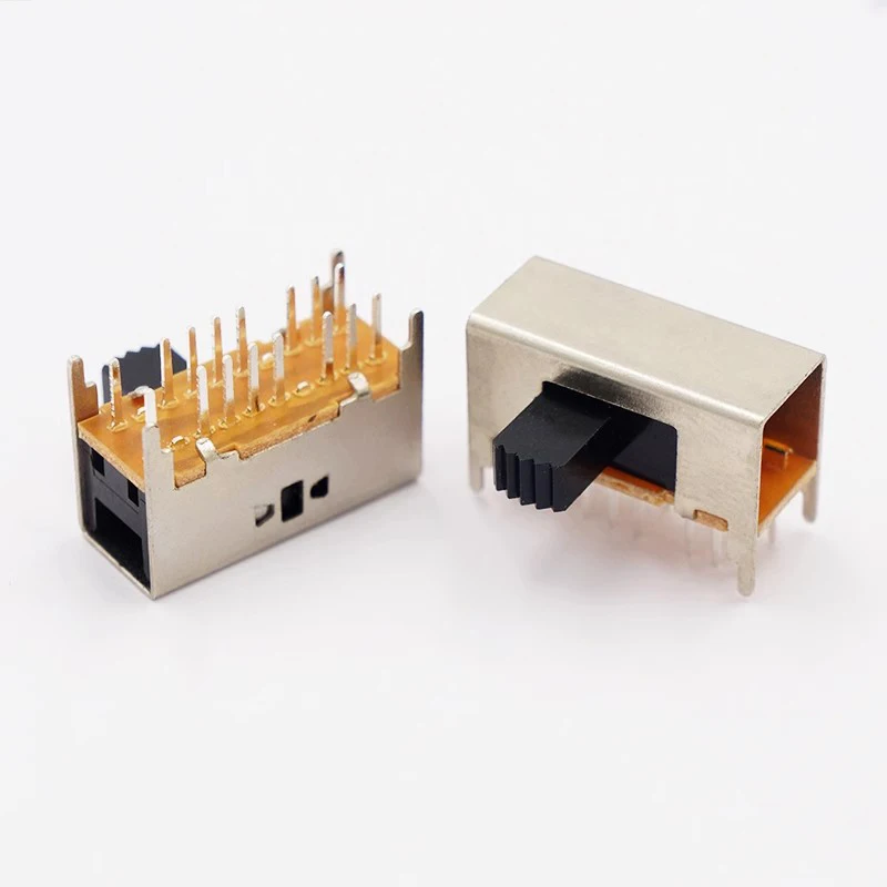5pcs/lot SK-43D03 Toggle switch 4 fixed feet 16 horizontal sliding audio power amplifier switch 4P3T