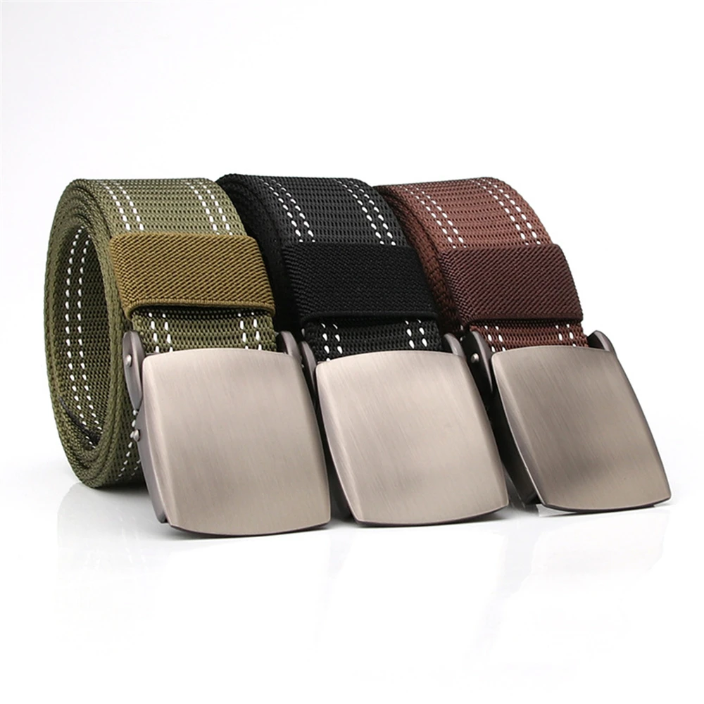 Male and female students military training outdoor tactical sports casual nylon canvas belt K712