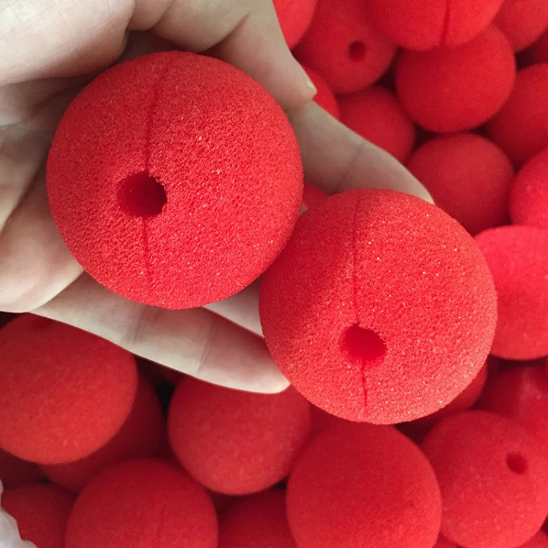 10pcs Red Sponge Clown Nose Cosplay Props Party Fun Stage Performance Prop Festival Make Up Supplies Decoration |
