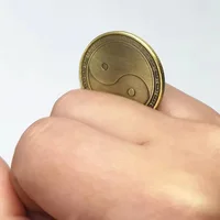 5PCS Tai Chi Challenge Coin EDC Metal Fidget Toys ADHD Anxiety Relief For Kids And Adults Good Luck Commemorative Gifts 1