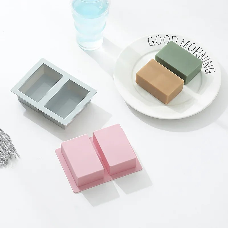 DIY Silicone Soap Mold Square Shape Silicone Mould Cake Molds Handmade Simple Handwork Kitchen Tools Accessories Soap Making
