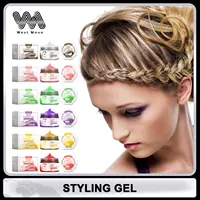 Hair Styling Gel Natural Hair Wax 6 Colors Edge Control Gel Long-Lasting Fluffy Easy to Wash Finishing Shaping Nourishing Hair 1