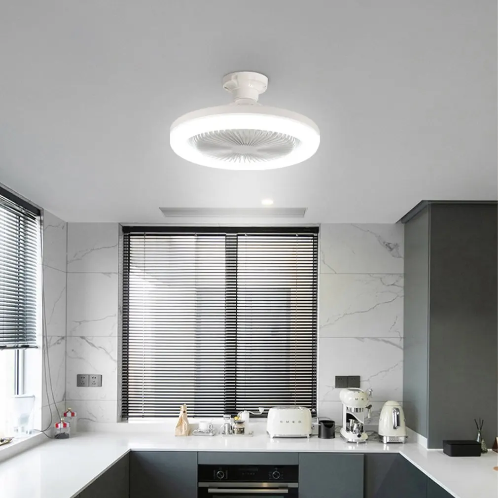 

2023 Ceiling Fan E27 With Led Light And Remote Control 360 ° Rotation Cooling Electric fan Lamp Chandelier For Room Home Decor