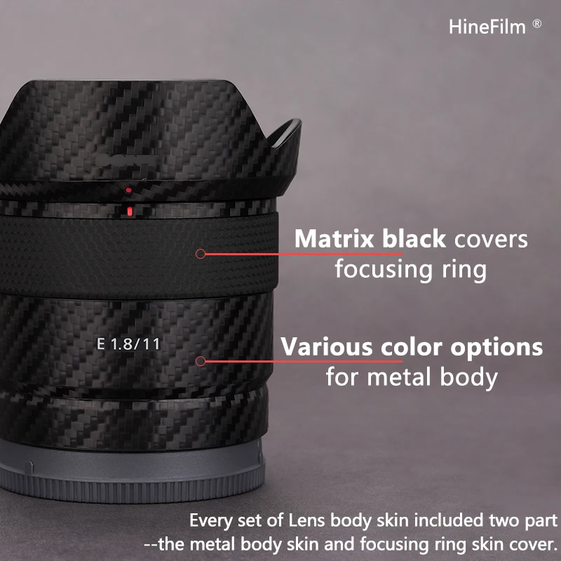 Lente Decalque Peles para Sony e 11 mm F1.8 Lente Adesivos Sel11f18 Protetor Capa Filme 3m Vinil E11 F1.8 - Image 4