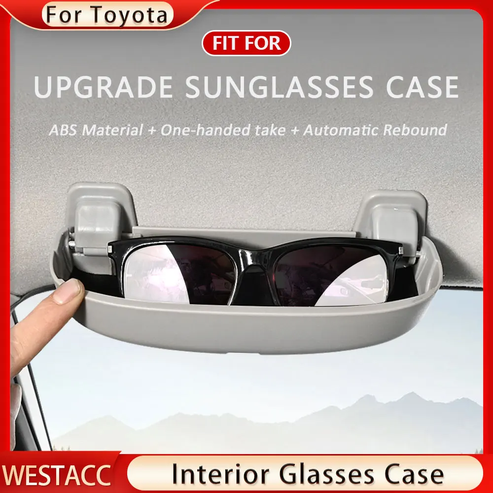 

ABS Car Sunglasses Holder Glasses Case Storage Box for Toyota Corolla Yaris Vios Eyeglasses Clip Holder Organizer Accessories
