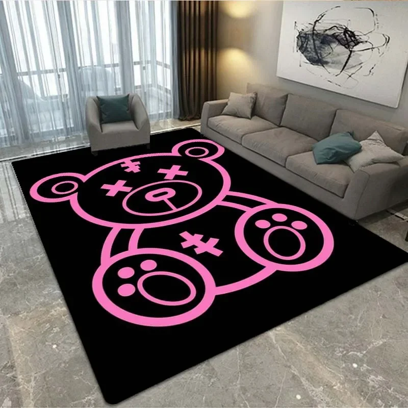 

Cartoon smiling face area rug living room rug children's bedroom sofa kitchen door mat decoration children's anti-slip floor mat