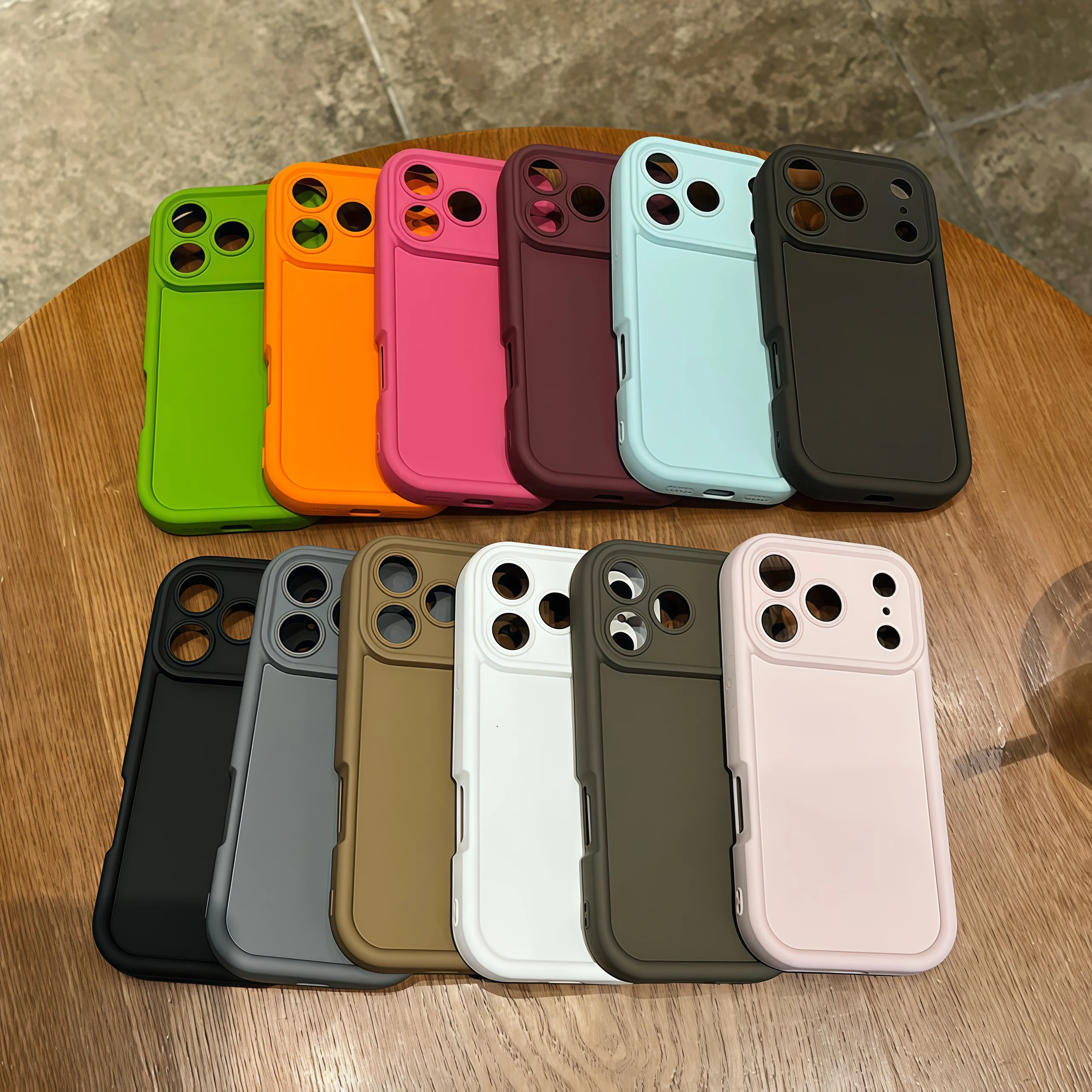 Thickened Shockproof Case For iPhone 17 16 15 14 13 12 11 Pro Max Pure Colour Cover For iPhone 17 Air 14 15 16 Plus Luxury Shell 6
